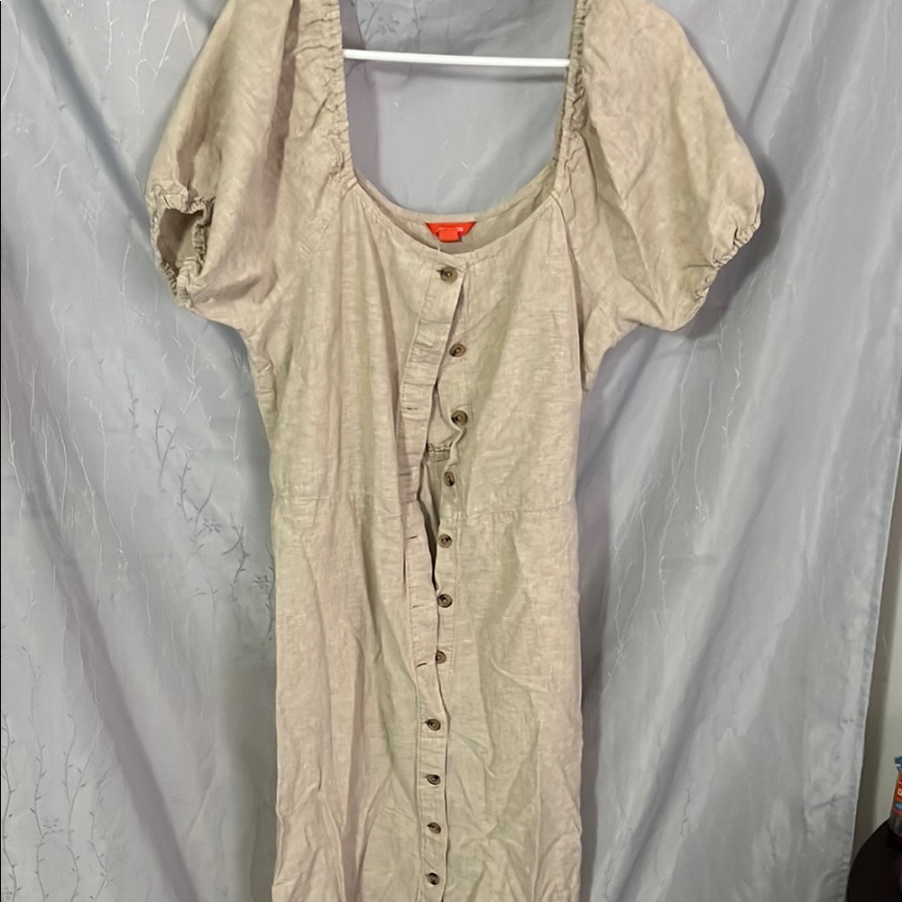 EUC- Joe Fresh beige dress size XL, linen and cotton blend
